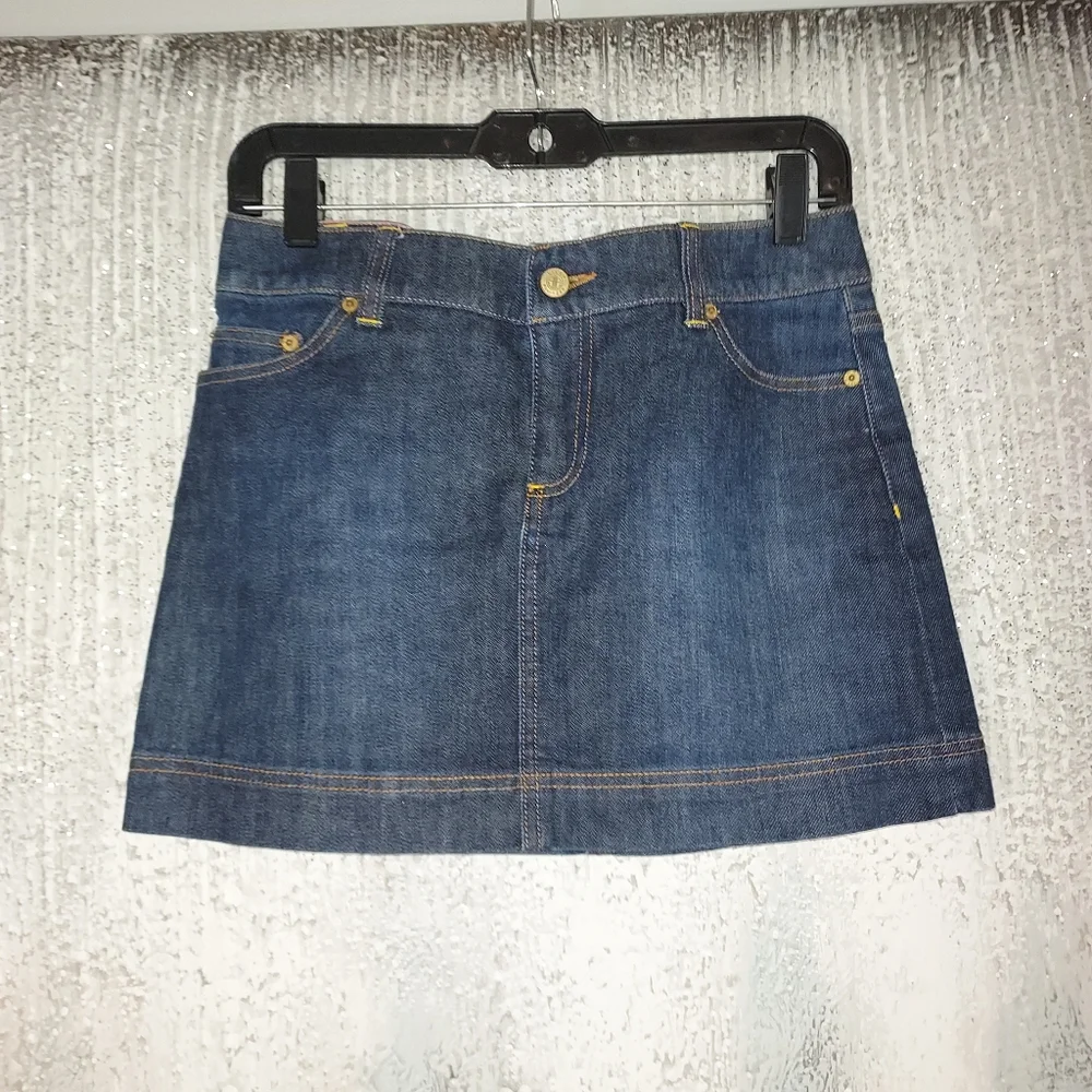 Lilly pulitzer mini denim skirt